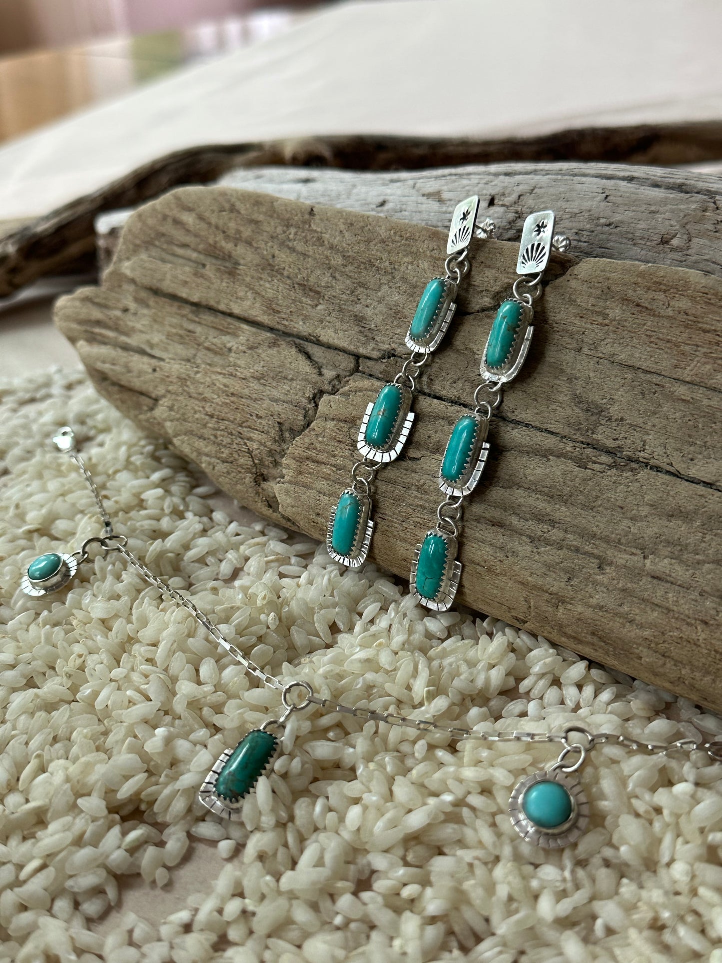 Chilean Turquoise Lounge earrings