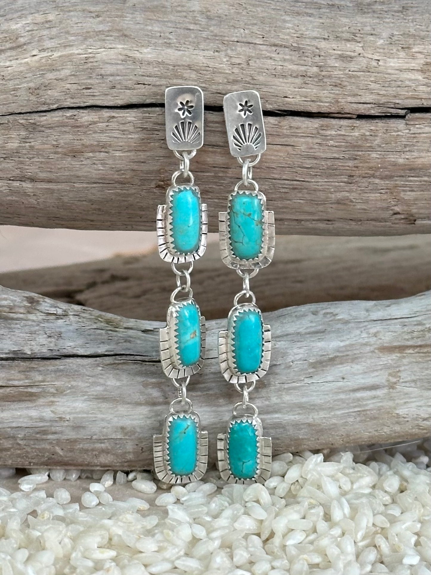 Chilean Turquoise Lounge earrings