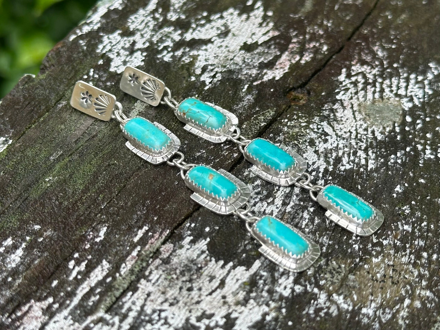 Chilean Turquoise Lounge earrings