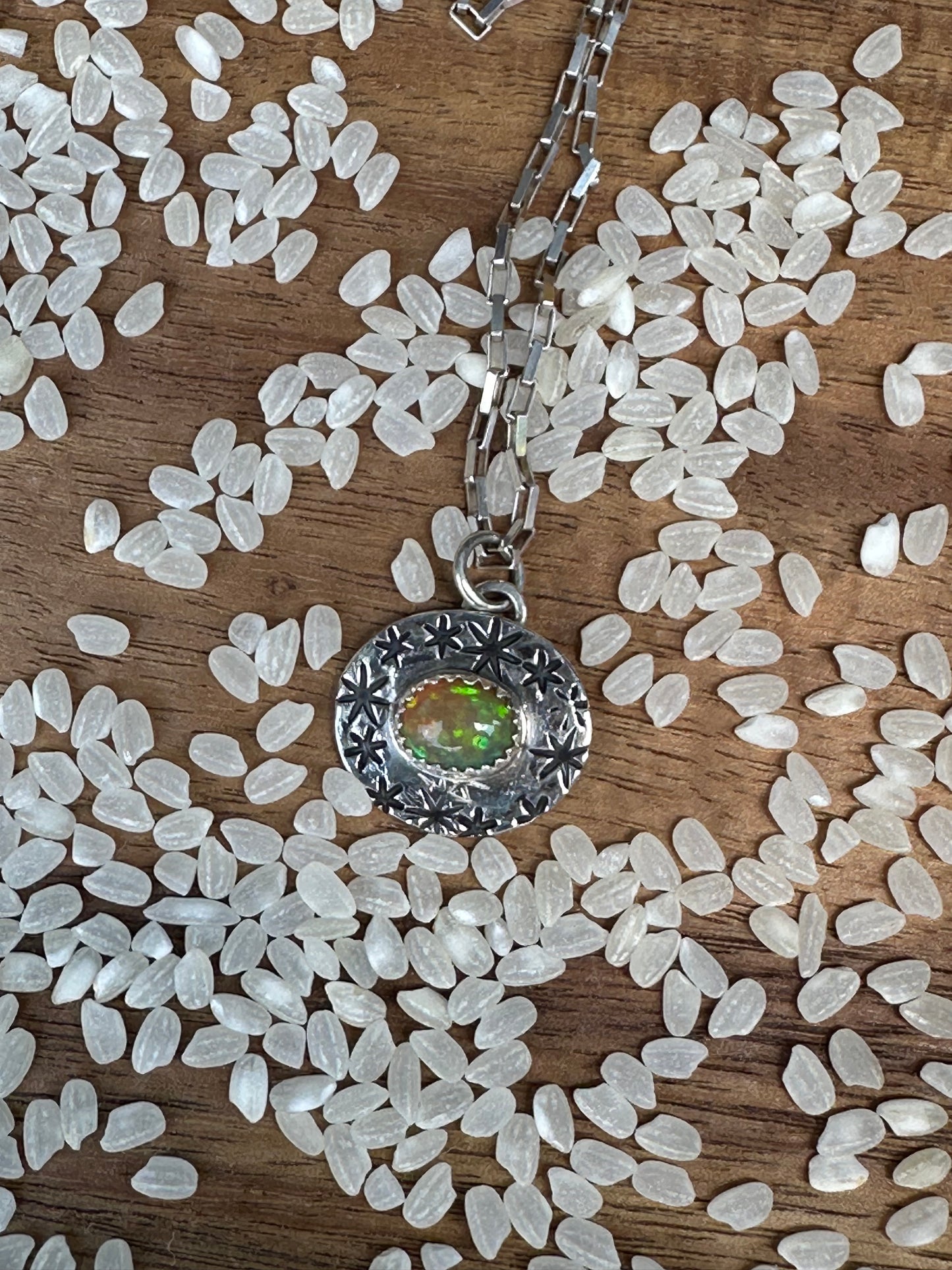 Opal Star Necklace