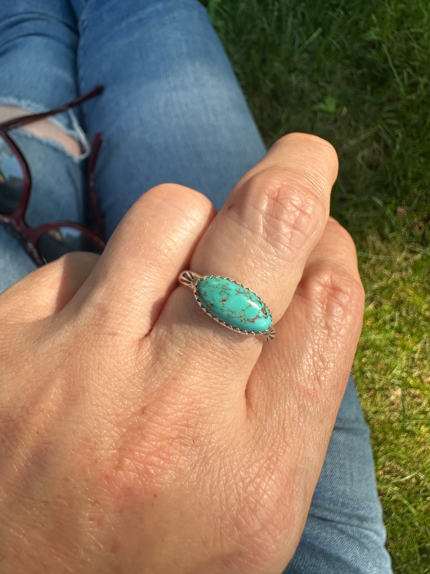 Kingman Turquoise Everywhere Ring Size 8