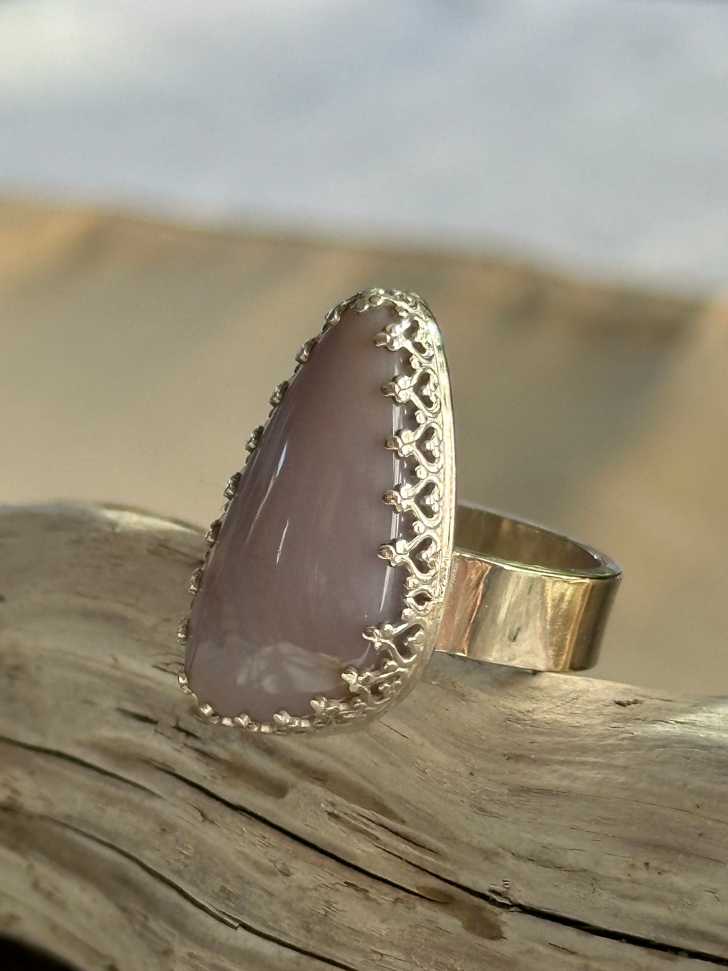 Francine Ring in Lilac Oregon Sunset Jasper