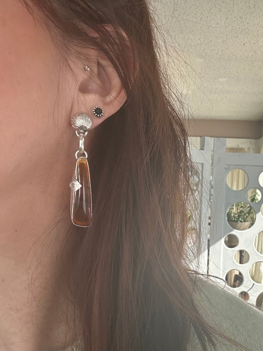Seashell Agate drop earrings