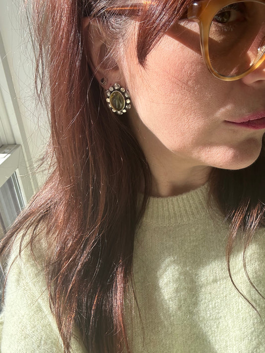 Golden Amber Shell earrings