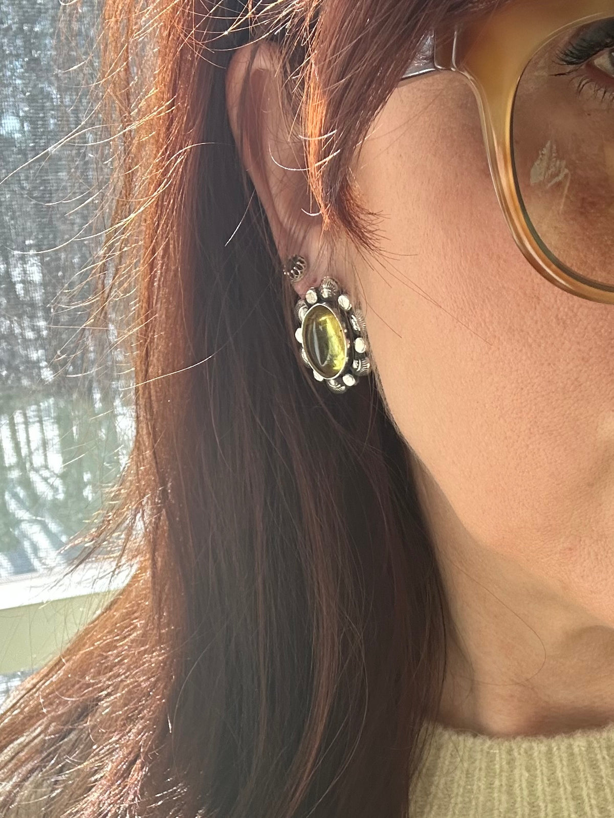 Golden Amber Shell earrings