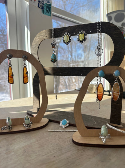 Blue Skies Orange Sunset Earrings