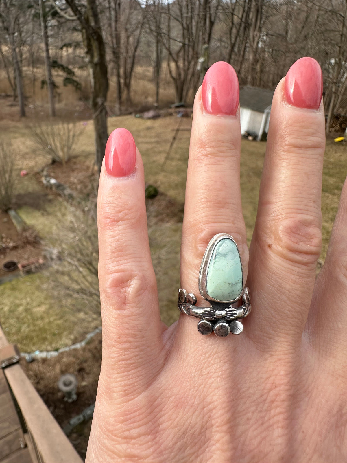 Variscite Minty Sterling Ring