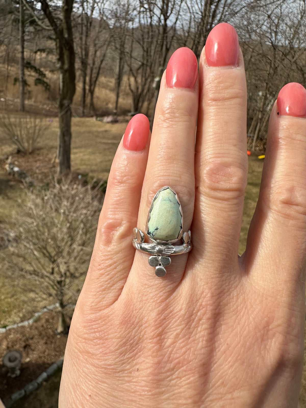 Variscite Minty Sterling Ring