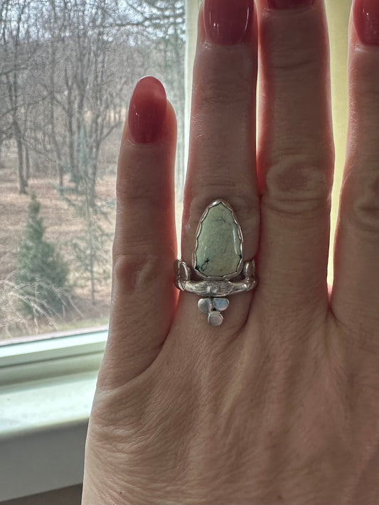 Variscite Minty Sterling Ring