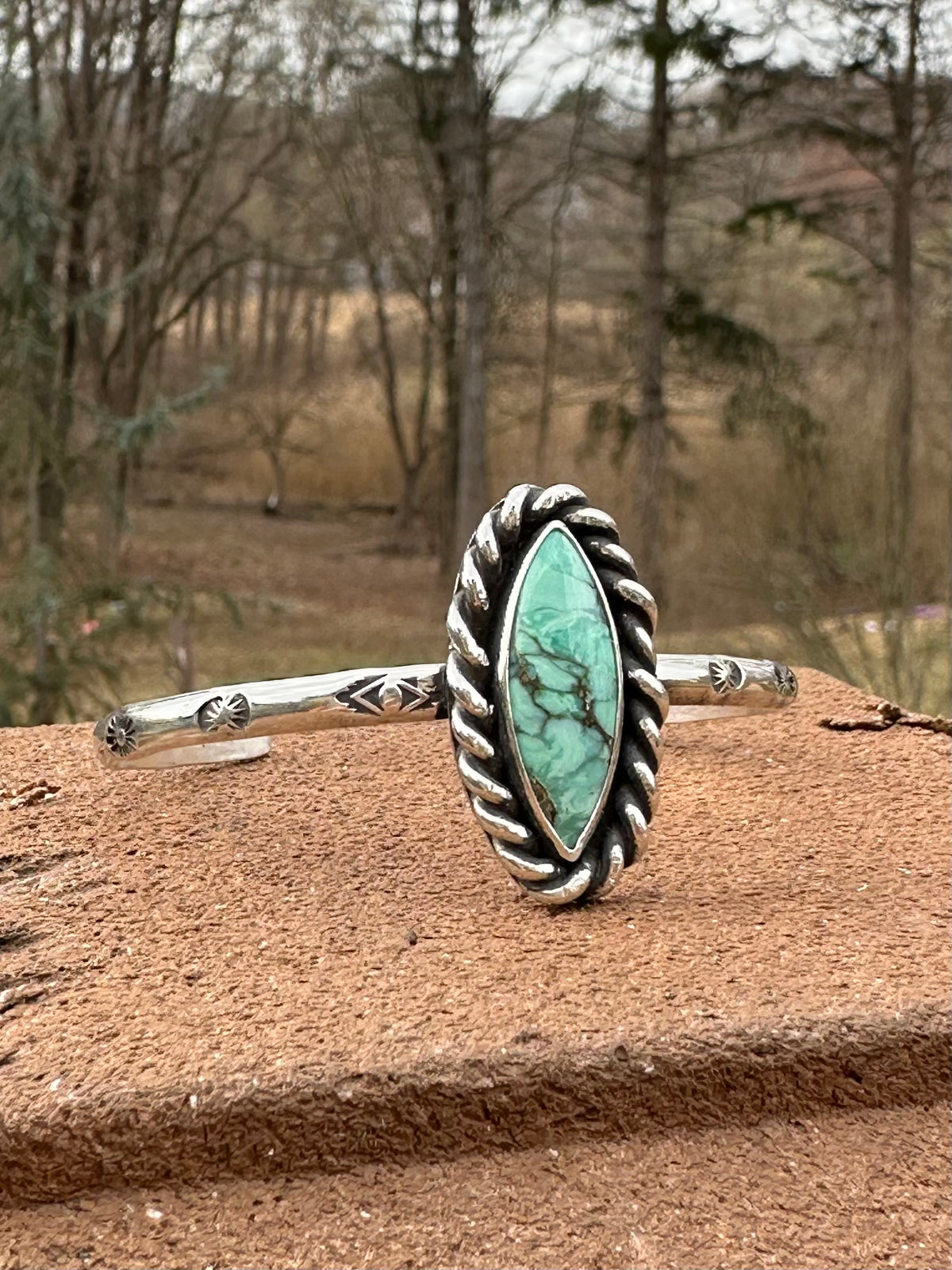 Carmel Mountain Variscite Cuff  M~T~O (Oval)
