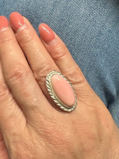Pink Conch Shell Lasso Ring  F~T~S