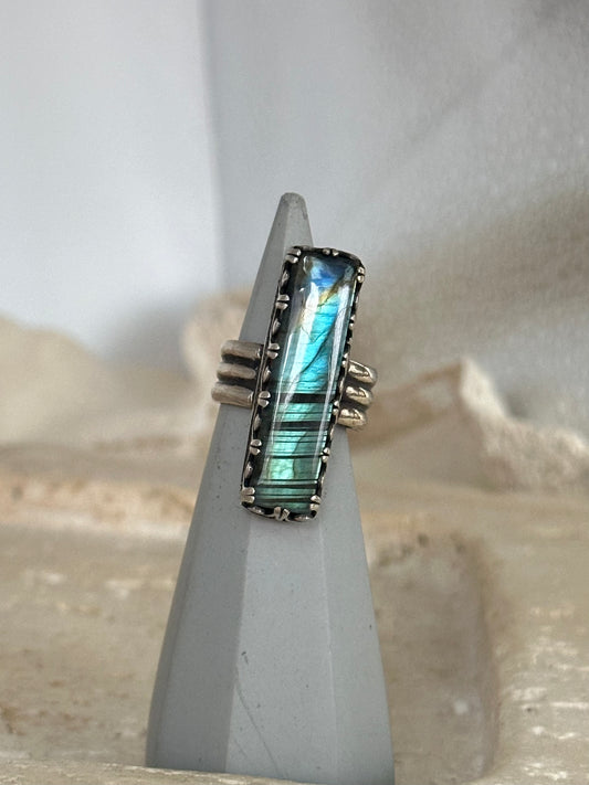 Teal Labradorite Ring