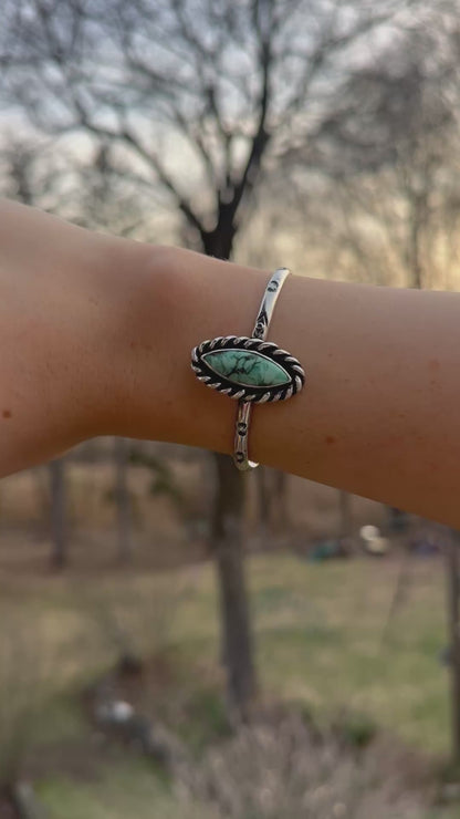 Carmel Mountain Variscite Cuff  M~T~O (Oval)