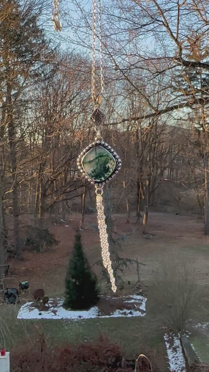 Winter's End Moss Agate Necklace